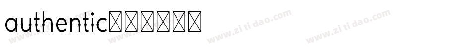 authentic字体转换