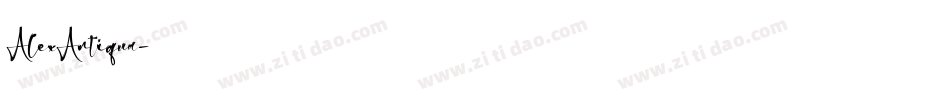 AlexAntiqua字体转换