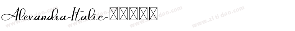 Alexandra-Italic字体转换