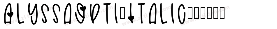 AlyssaOpti-Italic字体转换