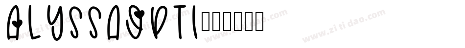 AlyssaOpti字体转换