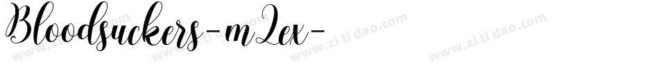 Bloodsuckers-m2ex字体转换