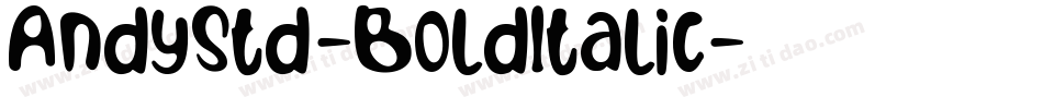 AndyStd-BoldItalic字体转换