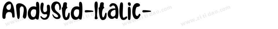 AndyStd-Italic字体转换