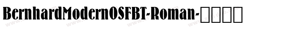 BernhardModernOSFBT-Roman字体转换