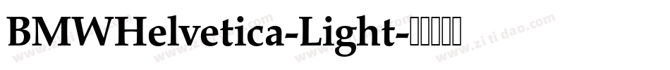 BMWHelvetica-Light字体转换