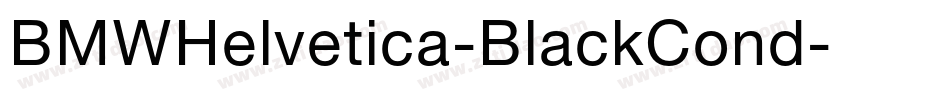 BMWHelvetica-BlackCond字体转换