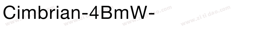 Cimbrian-4BmW字体转换