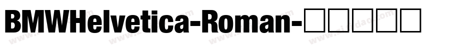 BMWHelvetica-Roman字体转换