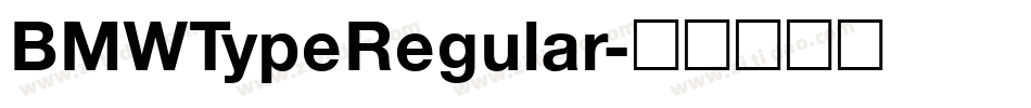 BMWTypeRegular字体转换