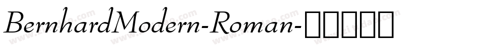 BernhardModern-Roman字体转换