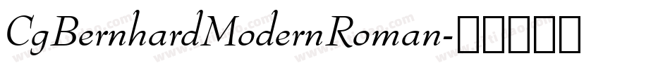 CgBernhardModernRoman字体转换