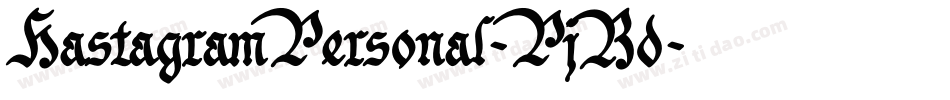 HastagramPersonal-PjBd字体转换