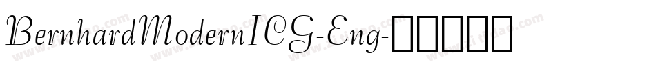 BernhardModernICG-Eng字体转换