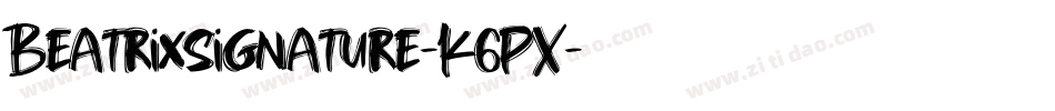 Beatrixsignature-K6PX字体转换
