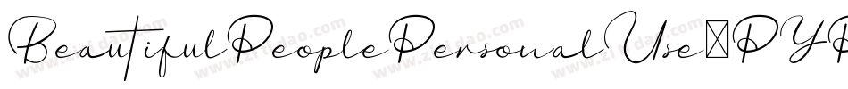 BeautifulPeoplePersonalUse-PYP2字体转换