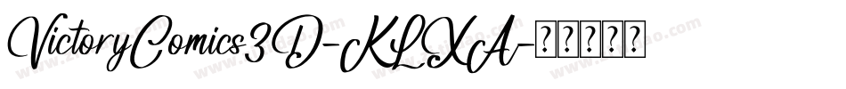 VictoryComics3D-KLXA字体转换