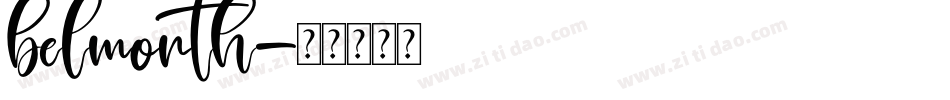belmonth字体转换
