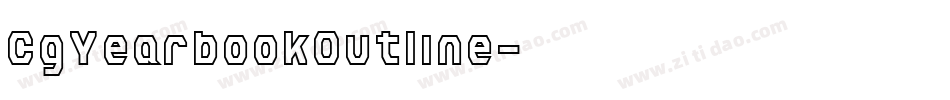 CgYearbookOutline字体转换