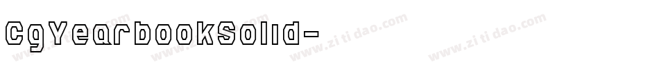 CgYearbookSolid字体转换