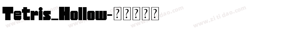 Tetris_Hollow字体转换