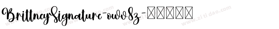 BrittneySignature-owv8z字体转换
