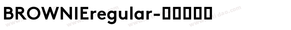 BROWNIEregular字体转换