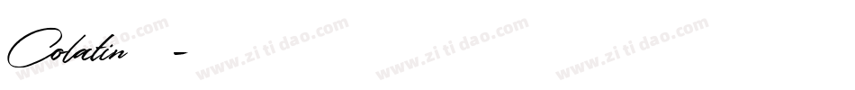 Colatin英文字体字体转换