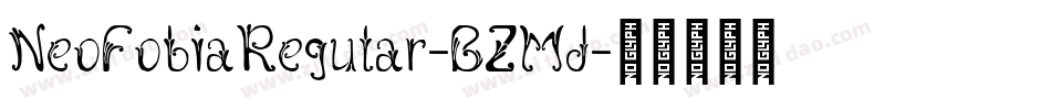 NeoFobiaRegular-BZMd字体转换