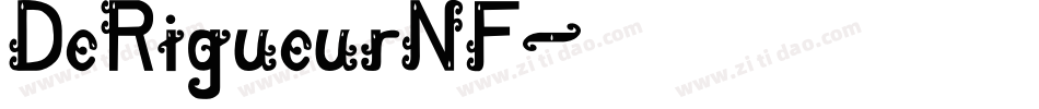 DeRigueurNF字体转换