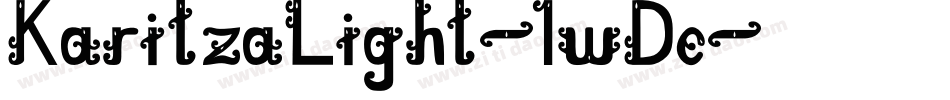 KaritzaLight-lwDe字体转换