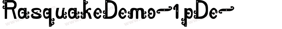 RasquakeDemo-1pDe字体转换