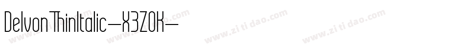 DelvonThinItalic-X3ZOK字体转换