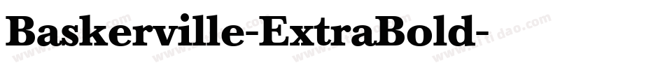 Baskerville-ExtraBold字体转换