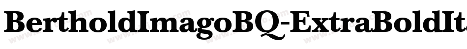 BertholdImagoBQ-ExtraBoldItalic字体转换