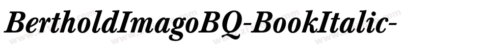BertholdImagoBQ-BookItalic字体转换