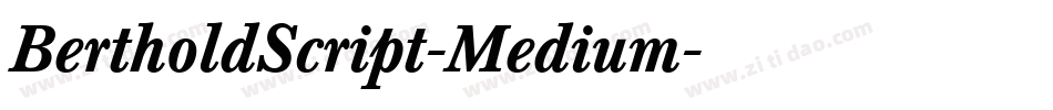 BertholdScript-Medium字体转换