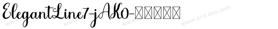 ElegantLine7-jAK0字体转换