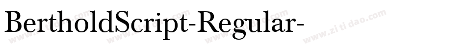 BertholdScript-Regular字体转换