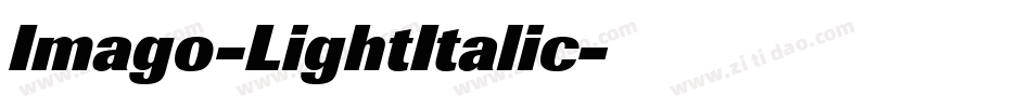 Imago-LightItalic字体转换