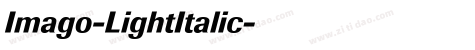 Imago-LightItalic字体转换