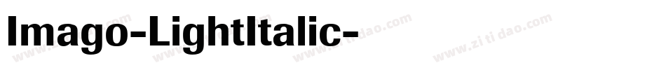Imago-LightItalic字体转换