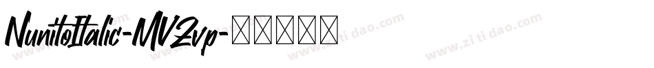 NunitoItalic-MVZvp字体转换