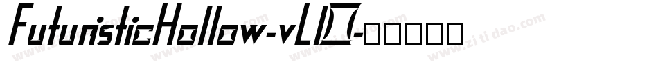 FuturisticHollow-vLlO字体转换