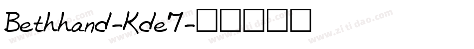 Bethhand-Kde7字体转换
