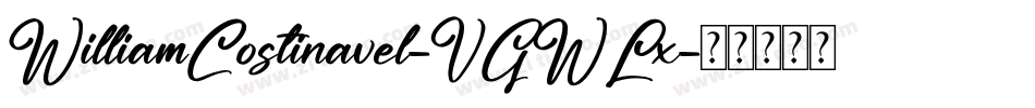 WilliamCostinavel-VGWLx字体转换