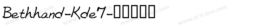 Bethhand-Kde7字体转换