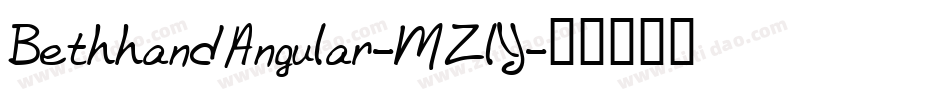 BethhandAngular-MZlY字体转换