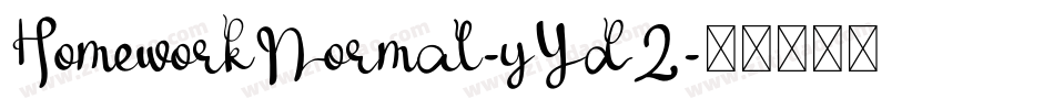 HomeworkNormal-yYd2字体转换