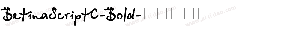 BetinaScriptC-Bold字体转换